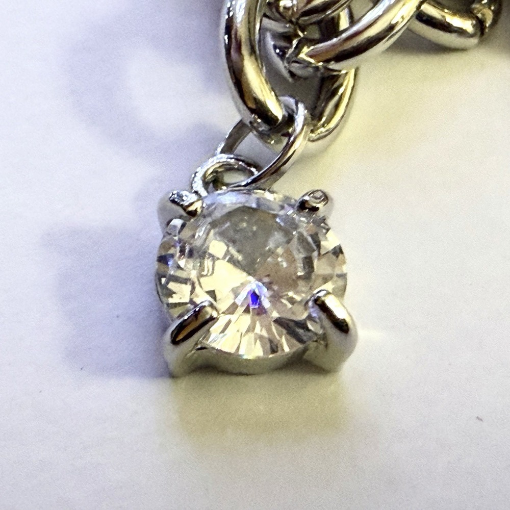 Rare! Limited Edition Juicy Couture Silver Charm Bracelet Purse Crystal 2008 Y2K - Picture 6 of 13